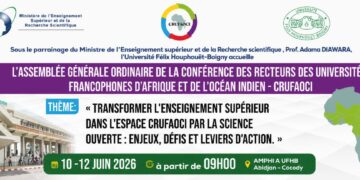 Abidjan accueillera l’Assemblée Générale la Conférence des Recteurs des Universités Francopjones d’Afrique et de l’Océan Indien (CRUFAOCI)